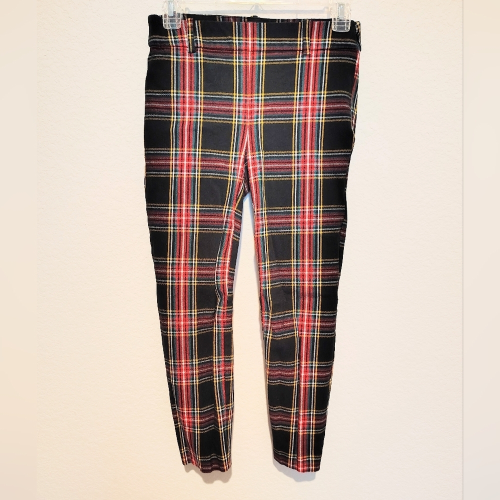 J. Crew Multicolor Plaid Winnie Pants 95% Cotton